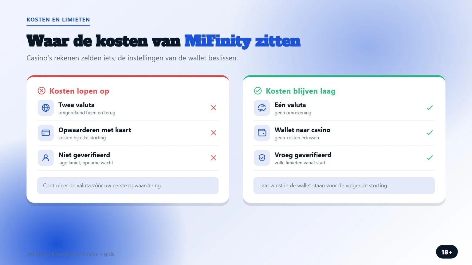 betalen met mifinity: waar kosten en limieten ontstaan