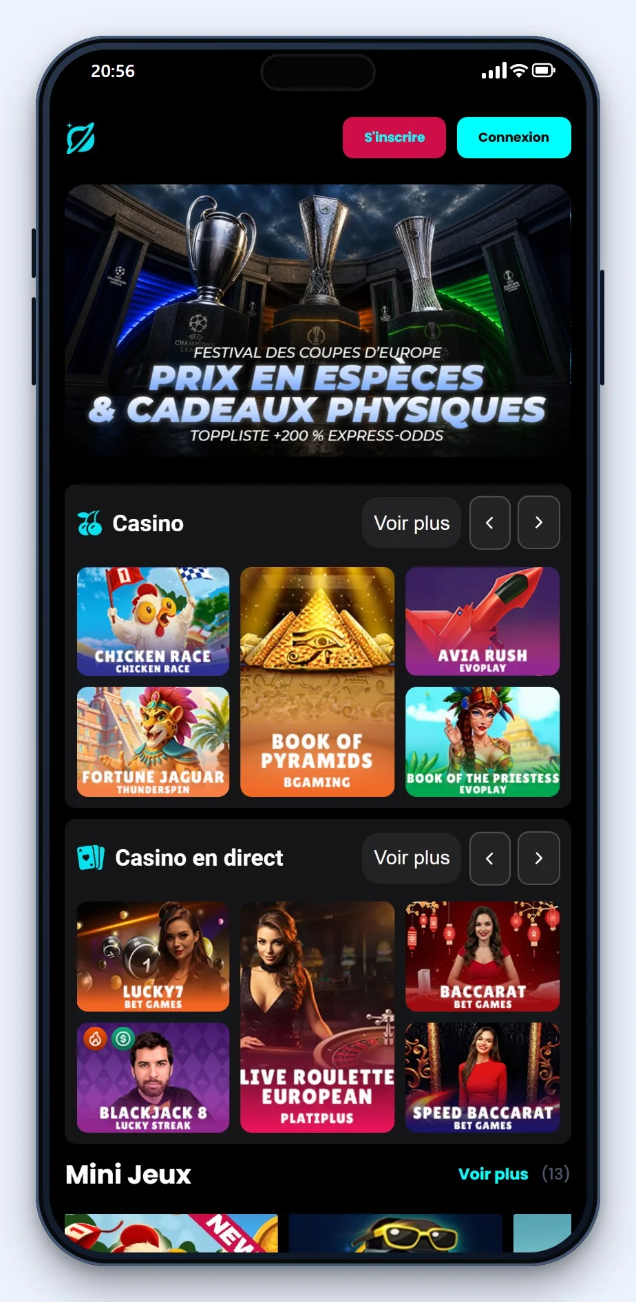 MiFinity Malta Limited casino: le lobby de Cosmobet