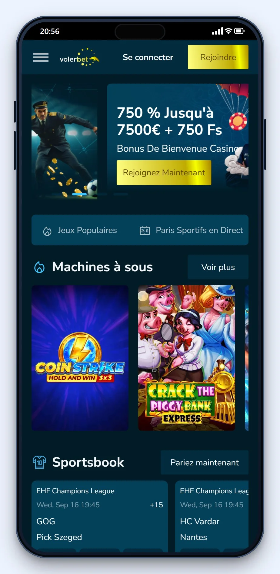 casino en ligne qui accepte MiFinity: Volerbet